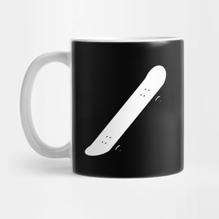 White Skateboard Mug